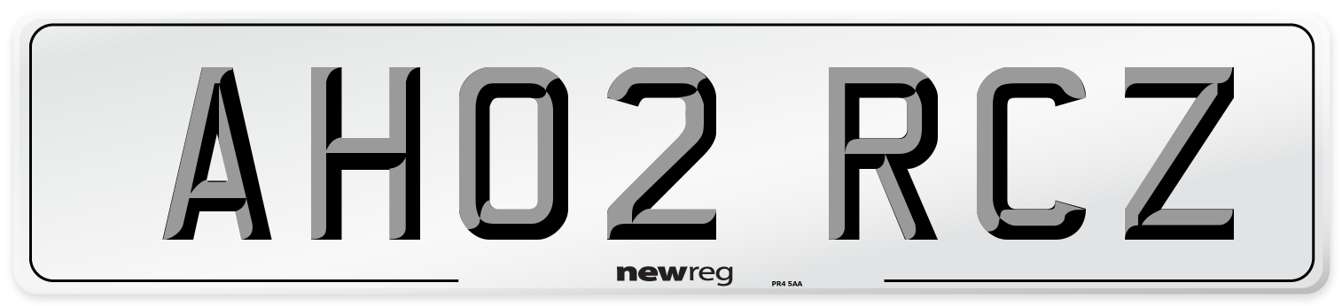 AH02 RCZ Number Plate from New Reg